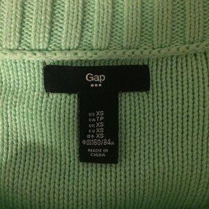 Teal Green Crop Sleeve Sweater